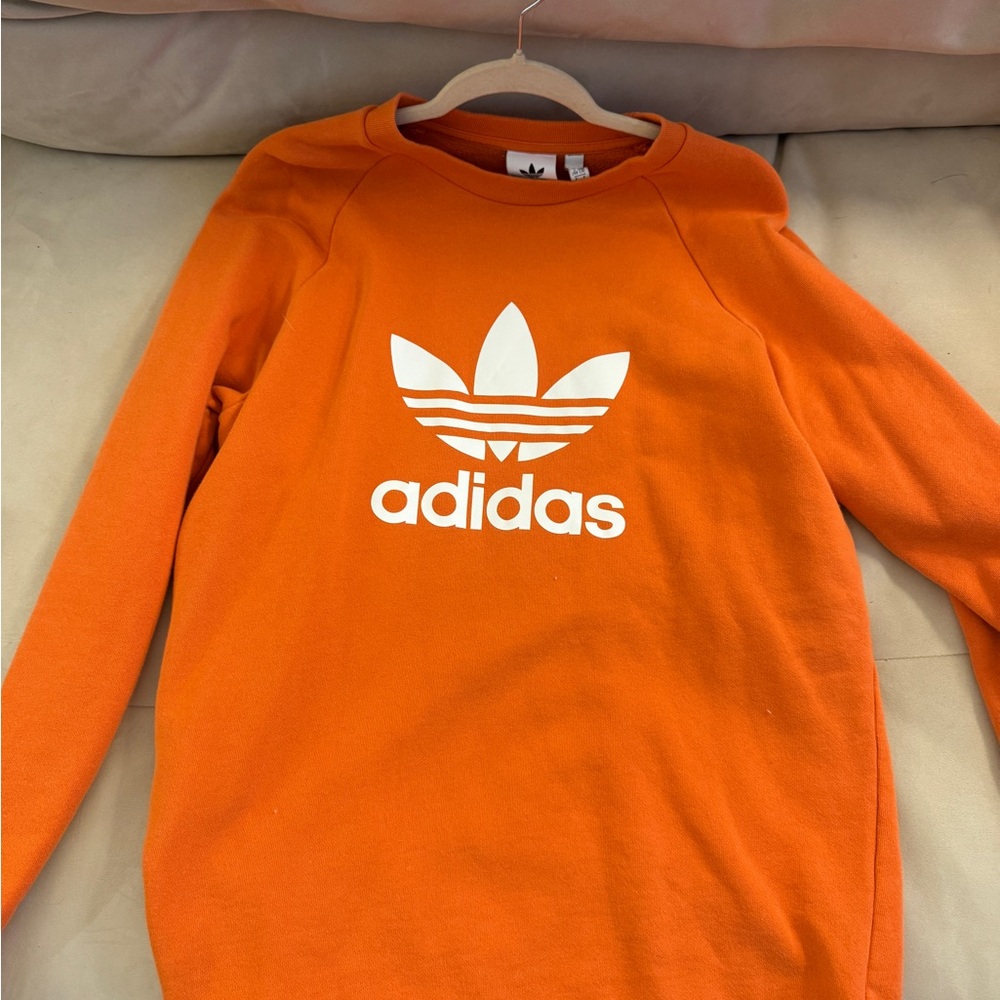 Adidas men’s Bright Orange Hoodie